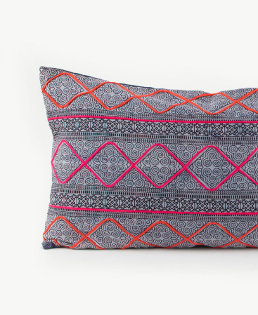 Colorful Batik Embroidery Hill Tribe Cushion
