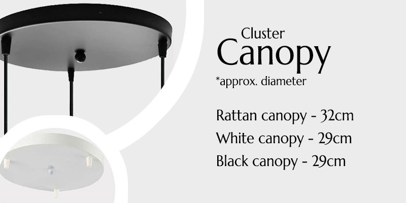 Pendant Cluster Canopy Dimensions